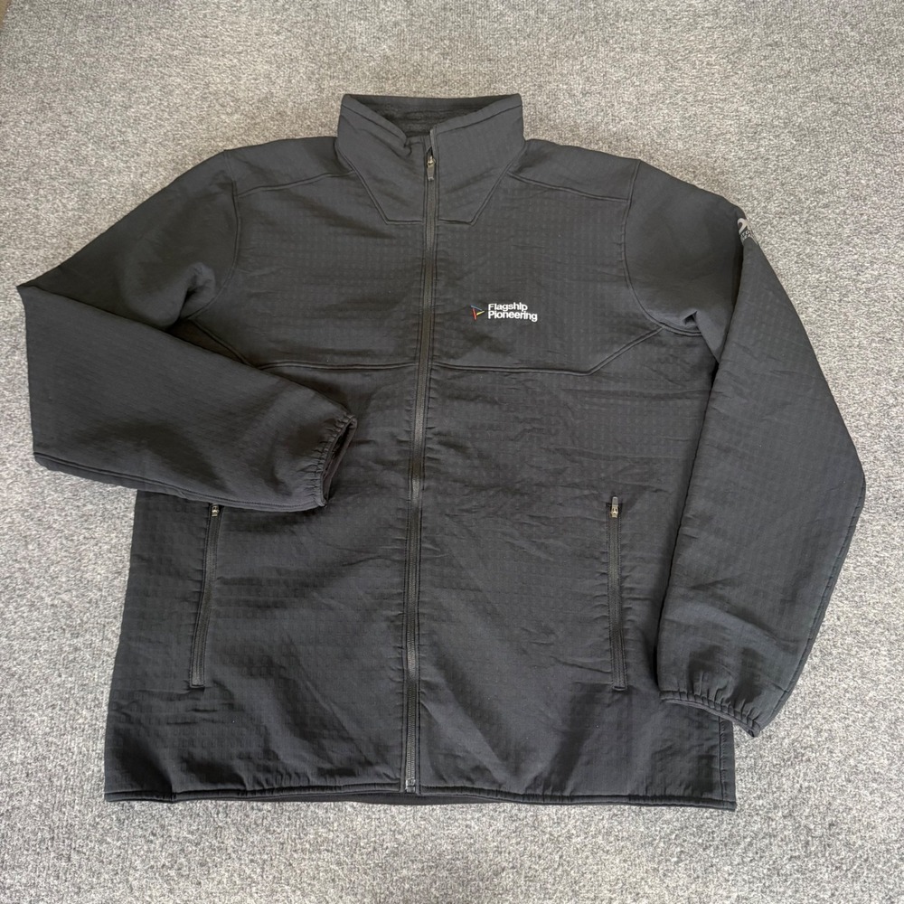 Outdoor Research Full Zip Grid Fleece Jacket Mens XL Black Hiking Outdoor Tech